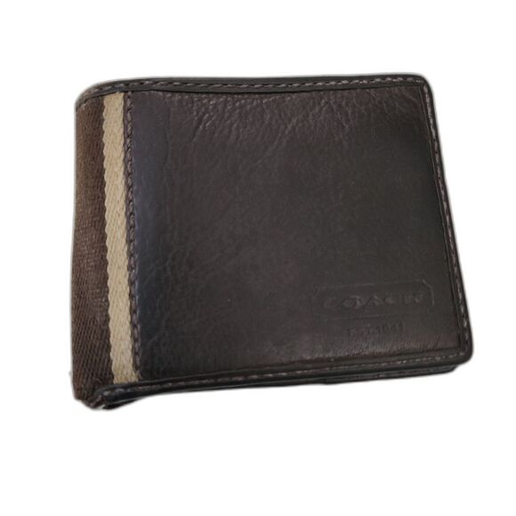 Coach Men's Compact Wallet Leather - Picture 1 of 7
